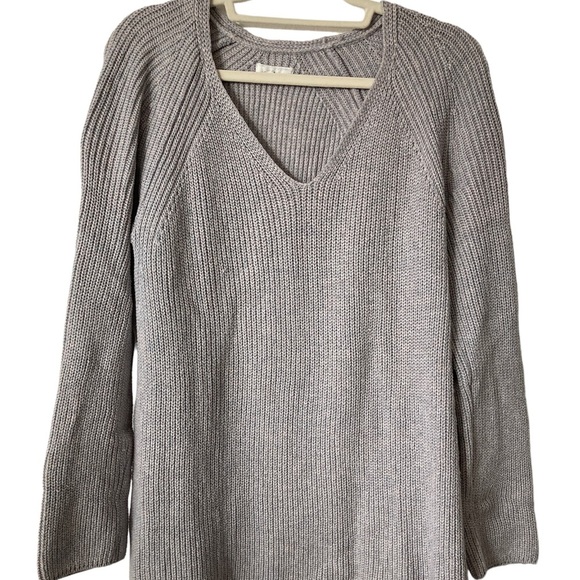 Lou & Grey Sweaters - Lou & Grey Skater Cut Long Sleeves Gray Medium Sweater